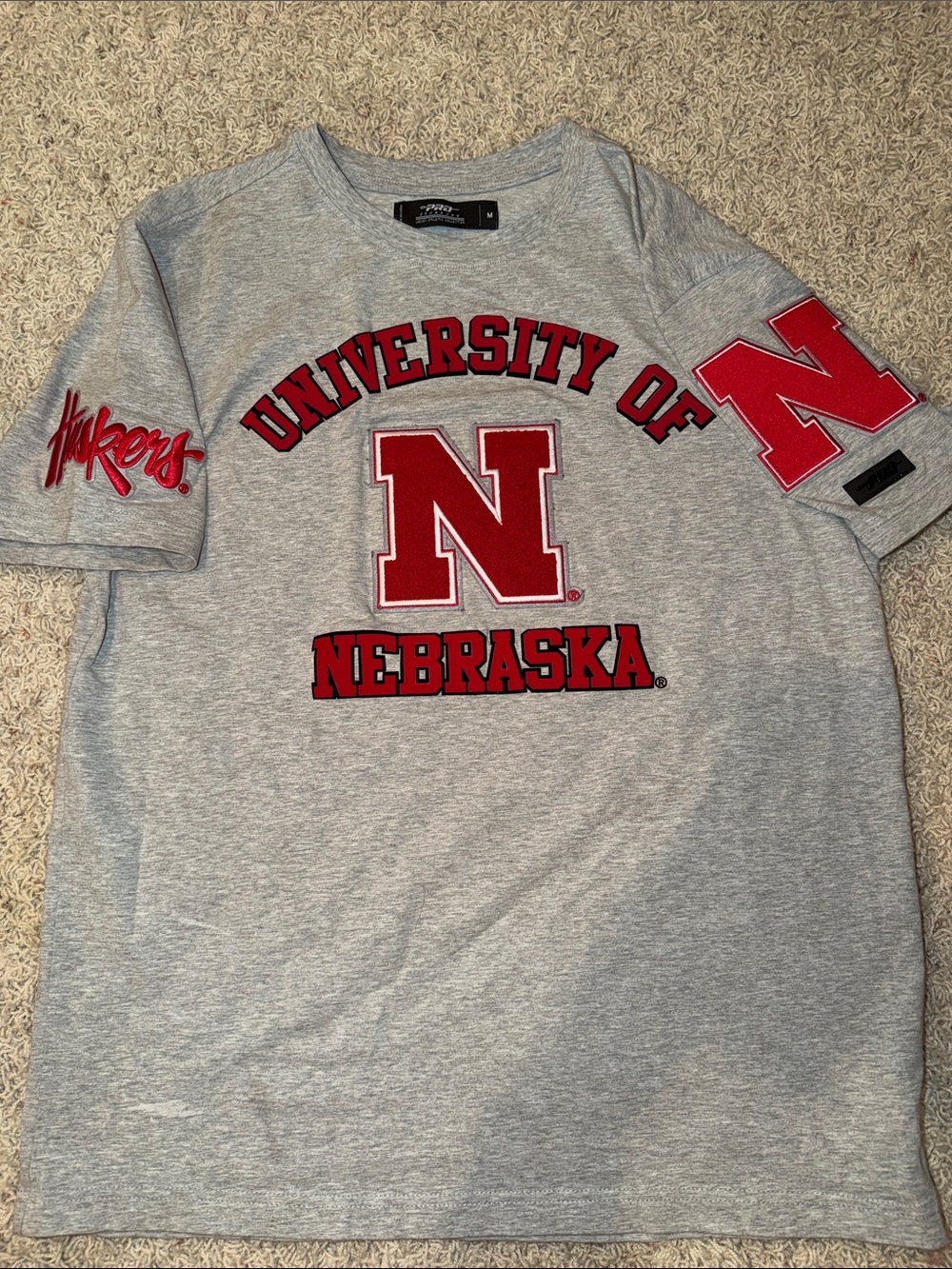 University of Nebraska Grey & Red Graphic T-Shirt